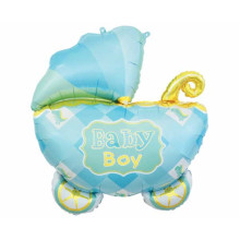 23 inch Foil balloon Baby Carriage, blue