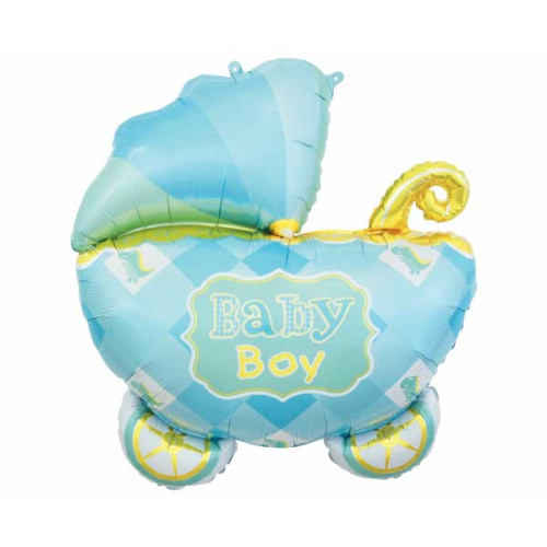 23 inch Foil balloon Baby Carriage, blue