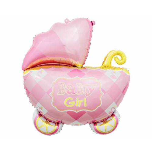 23 inch Foil balloon Baby Carriage, pink