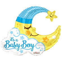 36 inch PR BABY BOY MOON SHAPE GB 36 inch PR BABY BOY MOON SHAPE GB