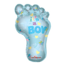 36 inch BABY BOY FOOTPRINT SHAPE