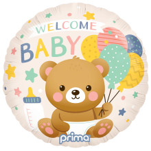 18 inch Welcome Baby Bear & Balloons Foil balloon