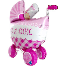 42 inch Its a Girl Buggy 3D Foil Balloons