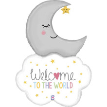 42 inch Welcome Baby Moon Foil balloon