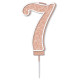 Sparkling Fizz No.7 Birthday Candle 7.5cm Rose Gold Sparkling Fizz No.7 Birthday Candle 7.5cm Rose Gold