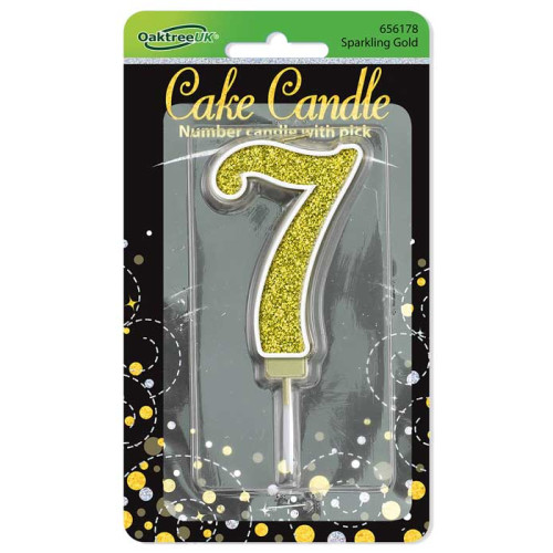شمعة عيد ميلاد قلتر ذهبي رقم (7) شمعة عيد ميلاد قلتر ذهبي رقم (7)