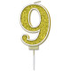 شمعة عيد ميلاد قلتر ذهبي رقم (9) شمعة عيد ميلاد قلتر ذهبي رقم (9)