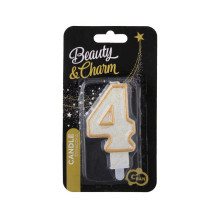 شمعة عيد ميلاد قلتر مذهب رقم 4