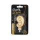number candle "9", gold outline