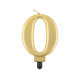 Birthday candle number 0, metallic gold, 8.0 cm Birthday candle number 0, metallic gold, 8.0 cm