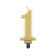 Birthday candle number 1, metallic gold, 8.0 cm Birthday candle number 1, metallic gold, 8.0 cm