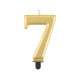 Birthday candle number 7, metallic gold, 8.0 cm Birthday candle number 7, metallic gold, 8.0 cm
