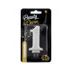 Birthday candle number 1, metallic silver, 8.0 cm Birthday candle number 1, metallic silver, 8.0 cm