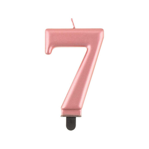 Birthday candle number 7, metallic rosegold, 8.0 cm Birthday candle number 7, metallic rosegold, 8.0 cm