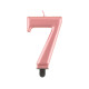 Birthday candle number 7, metallic rosegold, 8.0 cm Birthday candle number 7, metallic rosegold, 8.0 cm