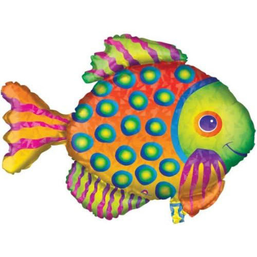 33 inch Prismatic Tropical Fish Foil balloon