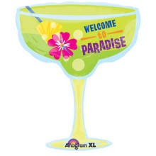 28 inch Welcome To Paradise Luau Foil balloon 28 inch Welcome To Paradise Luau Foil balloon