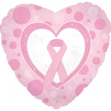 18 inch Pink Ribbon - Hope - Promise Foil Balloon