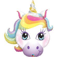 38 inch Happy magical unicorn head Foil balloon