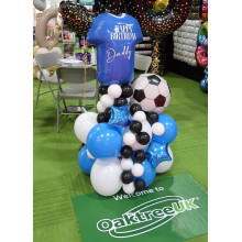 24 inch Shape Sports Shirt Blue Metallic balloons