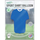 24 inch Shape Sports Shirt Blue Metallic balloons