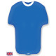 24 inch Shape Sports Shirt Blue Metallic balloons