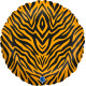 18 inch Tiger Striped Foil balloon