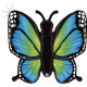 46 inch Radiant Butterfly Blue Foil balloon 46 inch Radiant Butterfly Blue Foil balloon