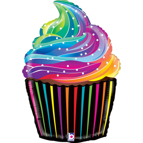 27 inch Rainbow Cupcake Foil balloon 27 inch Rainbow Cupcake Foil balloon