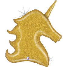38 inch gold glitter Unicorn Foil balloon