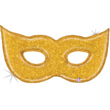 51 inch Gold Glitter Mask Foil balloon