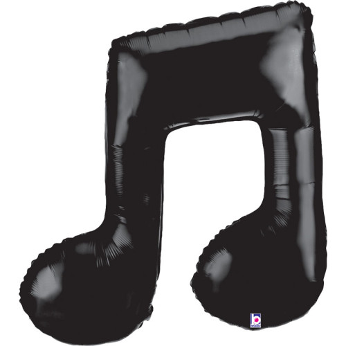 40 inch Music Note Double - Black Foil balloon