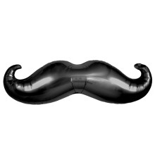 38 inch Mustache Black Foil balloon