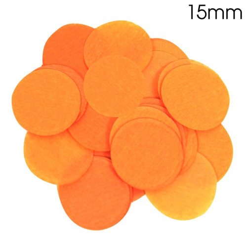 Tissue Paper Confetti Flame Retardant Round 15mm x 14g Orange