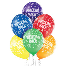 بالون Welcome Back مطبوع 12 إنش (50 حبة)