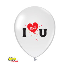 12 inch i LOVE YOU (White) 50 count