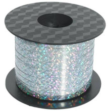 Holographic curling balloons ribbon Silver 250 Yards