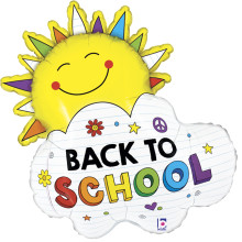 31 inch Back To School Sunshine foil balloon
