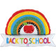 35  inch Back To School Rainbow Banner foil balloon