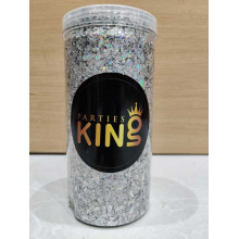 Shred CONFETTI jar Silver Holographic 250g