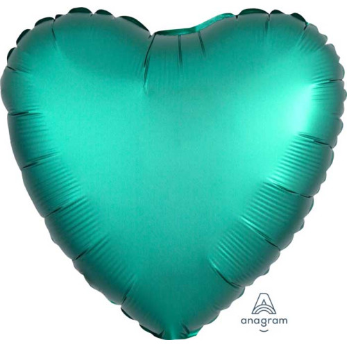 18 inch Satin Luxe™ Jade Heart s Foil balloon