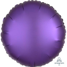 18 inch Satin Luxe™ Purple Royale Round s Foil balloon
