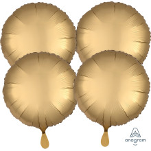 بالون ذهبي ساتين دائري 18 إنش 4 حبات