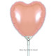 9 inch Rose Gold Heart Packaged x 5pcs foil balloon 9 inch Rose Gold Heart Packaged x 5pcs foil balloon