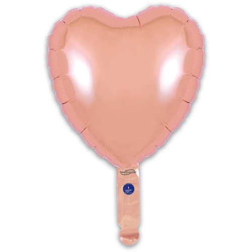 9 inch Rose Gold Heart Packaged x 5pcs foil balloon 9 inch Rose Gold Heart Packaged x 5pcs foil balloon