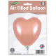 9 inch Rose Gold Heart Packaged x 5pcs foil balloon 9 inch Rose Gold Heart Packaged x 5pcs foil balloon