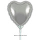 بالون فضي قلب 9 إنش 5 حبات بالون فضي قلب 9 إنش 5 حبات
