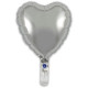 بالون فضي قلب 9 إنش 5 حبات بالون فضي قلب 9 إنش 5 حبات