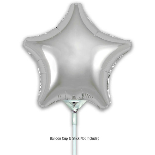 9 inch Silver Star Packaged x 5pcs foil balloon 9 inch Silver Star Packaged x 5pcs foil balloon