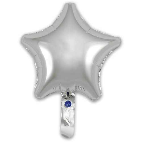 9 inch Silver Star Packaged x 5pcs foil balloon 9 inch Silver Star Packaged x 5pcs foil balloon
